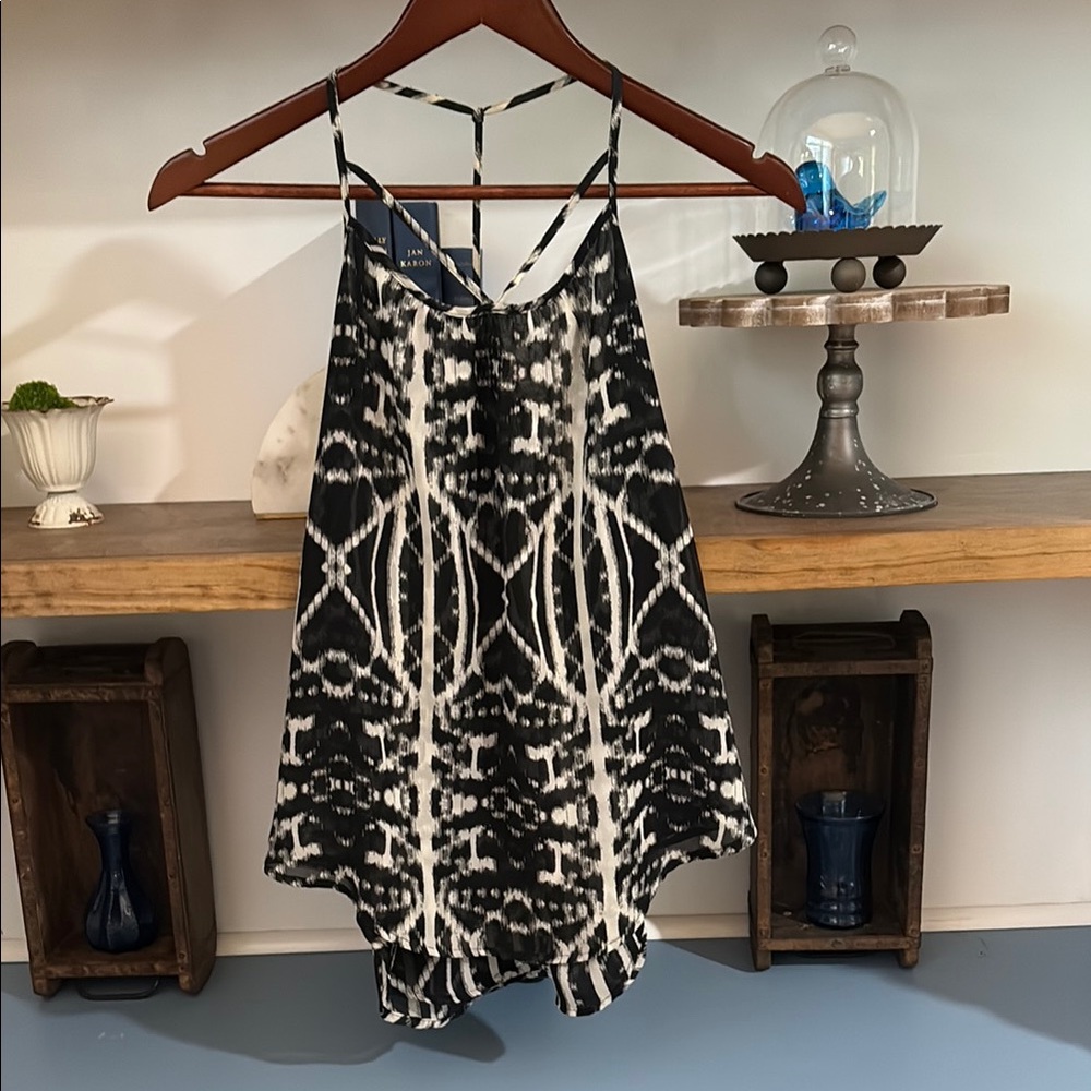 Express Black and White Strappy Tank Top